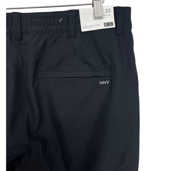 Marc New York Men 34 x 32 Commuter Pant Straight Black Modern Stretch Career New - Picture 5 of 9